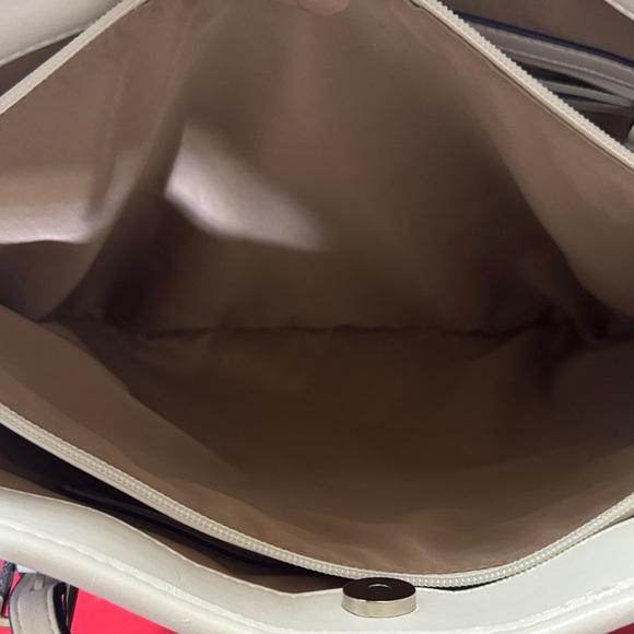 Nine West Navy and White Circle Pattern Tote - Picture 7 of 12